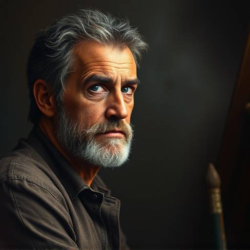 Artistiek portret van een schilder