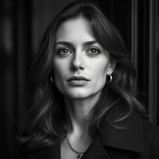 Professionele zwart-wit foto van een actrice in Amsterdam